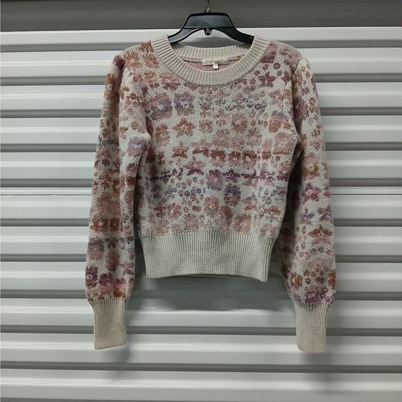 LoveShackFancy Womens Luxury Wool Alpaca Blend Sweater Sz Medium Cottage Knit - Picture 5 of 10